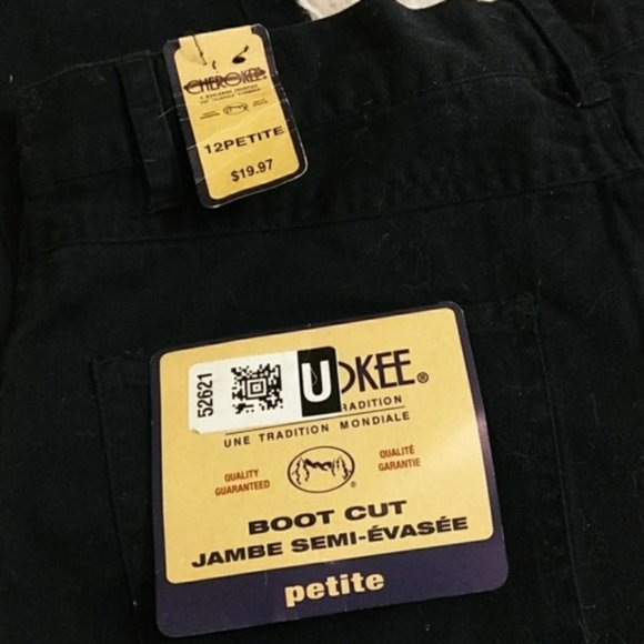 Cherokee Boot Cut Lightweight 100%  Cotton Jeans NWT 12P - Picture 3 of 5
